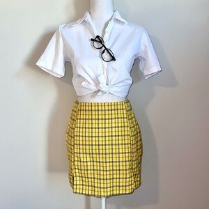 Clueless School Girl Plaid Skirt Set